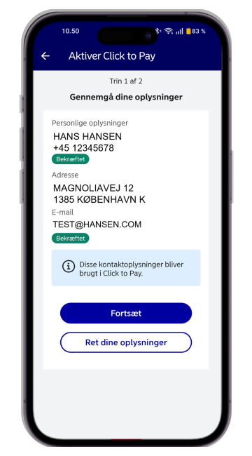 Click to pay screenshot 2